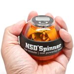 NSD Power Winners Spinner Gyroscopic Wrist and Forearm Exerciser Featuring Digital LCD Counter, Amber