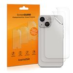 kwmobile Set of 3x Back Covers Compatible with Apple iPhone 13 / iPhone 14 - Back Screen Protector Pack Transparent Protective Films