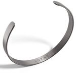 LUXAR Men's Titanium Cuff Bracelet | Solid Titanium Minimalist Bracelet Designed for Men | Available in Medium and Large Sizes | Explore the World of Luxar, Medium, Titanium, no gemstone