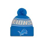 New Era Detroit Lions NFL 2024 Sideline Sport Knit Blue Bobble Hat