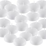 24 Bulk White Floating Candles-2 in