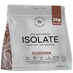 Wellbeing Nutrition Whey Protein Isolate 1kg Dark Chocolate | 26g Protein, Clinically Proven Velositol for 2x Muscle Protein Synthesis, 4B CFU Probiotics, Digestive Enzymes, Bloat Free, Easy to Digest
