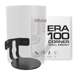 ERA100 Corner Wall Mount Bracket - Low Profile, Black, Single (1pc), Complete with All Mounting Hardware Compatible with Sonos ERA 100 Speaker