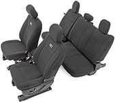 Rough Country F&R Neoprene Seat Covers for 15-22 F-150 | 17-22 F-250/350-91018, Front/Rear, Black