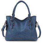 Hobo Bag for Women,VONXURY Fashion Ladies Purse Handbag Faux Leather Shoulder Bag with Adjustable Long Strap (Blue)