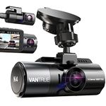 Vantrue N4 3 Channel 4K Dash Cam, 4K+1080P Front and Rear, 1440P+1440P Front and Inside, 1440P+1440P+1080P Three Way Triple Dashcam, IR Night Vision, 24hr Parking Mode, Capacitor, Support 512GB Max