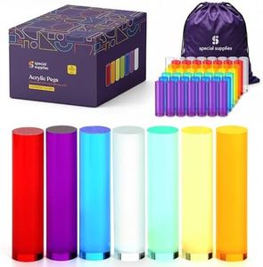 Special Supplies Set of 50 LED Light Peg Board Replacement Pieces for Kids LED Peg Wall, Colorful Illuminated Pegs for Creative Play and STEM Learning- 1” x 4”