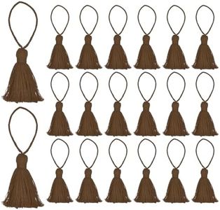 uxcell 20Pcs Chunky Bookmark Tassels 4.3 Inch Hanging Loop Small Tassels Soft Mini Tassels for DIY Craft, Jewelry Making, Graduation Handmade, Coffee