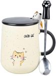 Cute Cat Coffee Mug, Ceramic Tea Cu