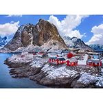 HUADADA Jigsaw Puzzles for Adults 1000 Piece Jigsaw Puzzles for Adults,JigsawPuzzle 1000 Pieces for Adults Challenging Puzzle Games（Hamnoy Fishing Village）