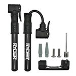 Bike Pump Mini Bicycle Pump with Presta and Shrader Valves Aluminium Alloy Bike Air Pump Universal Hand Pump for Footballs Inflatables and Bicycles