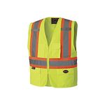 Pioneer Front Zipper Lightweight High Visibility Safety Vest - Phone Pocket - Yellow/Green - V1022160-L