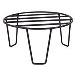 NAYRA Black Color Strong Legs Metal Round Stands For Plant Pot Flower Pot Round Stand For Planter indoor and Outdoor (Round stand 20 CM) (SET OF 1)