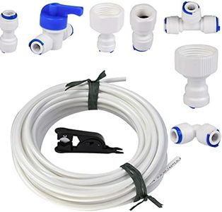 RIVLOP 15 m Water Inlet Pipe Universal Connection Set for Refrigerator, 1/4 inch, 1/2 inch, 3/4 Inch Water Hose, Hose Connector for Fridge, Fridge Hose, Water Inlet Line Connection Set