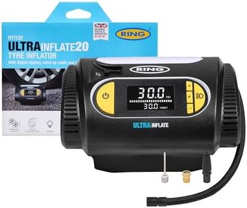 RING ULTRAINFLATE 20 Digital Tyre Inflator - Featuring Auto-Stop & Progress Meter - Compact, Reliable & User-Friendly Tyre Pressure Solution