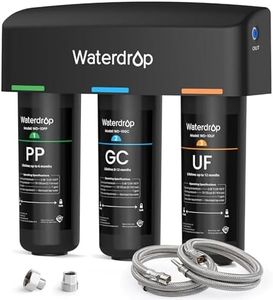 Waterdrop WD-TSA-UF 0.01 μm Ultra Filtration Under Sink Water Filter, Under Sink Water Filtration System 9 Stage Filtration, Reduces Chlorine, Taste and Odor, Fluoride, Advanced USA Tech