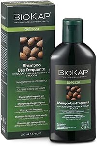 BIOKAP Shampoo idratante Uso Frequente, con Olio di Mandorle Dolci e Yucca Adatto a tutti i tipi di capellI, Rende i capelli luminosi, 200 ml