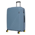 EUME Wanderer Trolley Bags for Travel Large Size, Travel Bags for Luggage Trolley, Ice Blue, 76 cms | Polypropylene (PP) 8 SilentRun Wheels Suitcase |