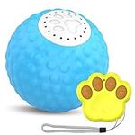 Smart Toy Ball Remote Control Operated Ball with Singing Bird Music for Pets. Flashing LED Lights. Movements : Rolling, Bouncing and Spinning. Modes: Crazy and Normal Mode. (Sky Blue)