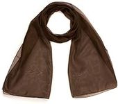 mytoptrendz® - Chiffon Scarf Ladies Plain Soft Sheer Neck Wrap Soft Headwrap Girls Head Scarf Women's Scarves & Wraps (Dark brown)