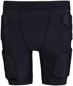 STONEKISS Kids Padded Shorts Protective Underwear Hip Butt Pad Compression Shorts for Football,Basketball,Bike,Soccer,Volleyball,Rugby,Paintball,Cycling,Skate,Snowboard,Ski,Hockey Size YL