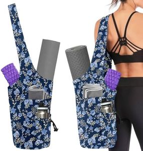 Feijiati Yoga Mat Bags for Women Yoga Bags with Large Size Pocket and Zipper Pocket,Black and White Mandala- Yoga Bags and Carriers Fits All Your Stuff