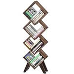 Yoobure Small Bookshelf, Tall 4-Tie