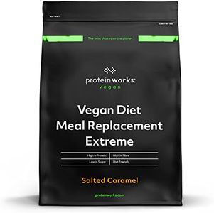 Vegan Diet Meal Replacement Extreme | Low Calorie Shake | Essential Vitamins & Minerals | Protein Works | Salted Caramel Bandit | 500g