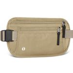 Aucuu Travel Money Belt with RFID Blocking, Ultra-Thin Passport Holder for Travel, Waist Pack Anti Theft, Hidden Travel Wallet Under Clothes to Protect Cash, Credit Cards Passport for Women, Men