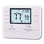 Heagstat 5-1-1 Day Programmable Thermostat for Home Conventional Single-Stage Systems, up to 1 Heat/ 1 Cool, (with White Backlight)