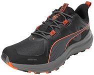 PUMA Unisex's Reflect Lite Trail Road Running Shoe, Puma Black Flame Flicker, 8 US