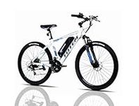 BIKEWORK Victor Electric Bike, 26"*1.95" Ebike, 350W Motor Electric Bikes for Adults 36V 10.4Ah Removable Battery, Upgraded Adjustable Stem, Electric Mountain Bicycle with Shimano 21-Speed Gears