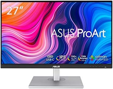 ASUS PA278CV 27' ProArt Professional Monitor [AU Version], WQHD (2560x1440), IPS, 100% sRGB, E< 2, Calman Verified, USB Type-, 65W PD, Daisy-Chain, Black Panel/Silver Base