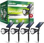 Signature Garden LED Solar Garden Lights (4pcs) | Waterproof Outdoor Solar Lights for Yard, Driveway, Landscaping, Trees | Solar-Powered Spotlight Landscape Lights/Lighting | Flood Lights, Tree Lights