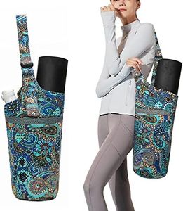 IwIeIaIrI Yoga Mat Bag with Large Size Pocket and Zipper Pocket，Yoga Bag Adjustable Shoulder Strap- Holds More Yoga Accessories