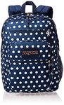 JANSPORT Big Student Laptop Backpack for College Students, Teens, Dark Denim Polk Computer Bag with 2 Compartments, Ergonomic Shoulder Straps, 15” Laptop Sleeve, Haul Handle - Rucksack