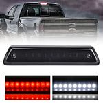 MICTUNING LED 3rd Third Brake Light Compatible with 2009-2014 F150, Red/White Third Reverse Lights Center High Mount Lamp Stop Light Tail Rear Cargo Light Black Housing with Smoke Lens