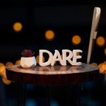 kveer Dare Motivational Quote Showpiece | Study Table Decor Item for Kids | Office Dcoration Items for Office Table | Book Shelf Decor | Birthday Gift Items