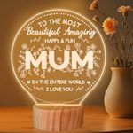 Anywin Gifts for Mum from Kids, I Love You Mom Night Light with Warm Light for Home Decor,Mum Gifts for Chritmas & Mother's Day & Birthday & Thanksgiving Day for Mommy Mother Mama