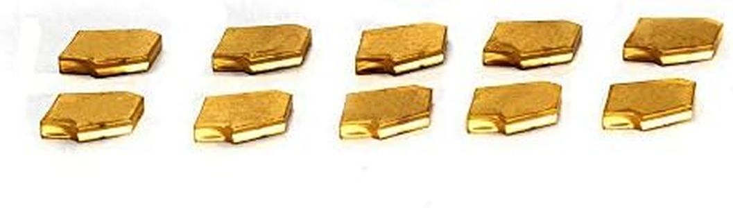 OSCARBIDE Carbide Insert GTN-2(QC1402) Carbide Grooving Inserts 10 Pieces/Set,Tin Coated CNC Lathe Carbide Cutters Inserts for Lathe Grooving Cut-Off Tool