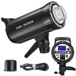 Godox SK400II-V Upgraded Studio Flash Light 400Ws Power 5600±200K Strobe Light Built-in 2.4G Wireless X System with LED Modeling Lamp Bowens Mount Photography Flashes for Wedding Portrait