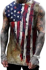 Mens Skull 3D Graphic Print Shirts Tank Tops Gym Workout Crew Neck Sleeveless Casual Shirts Tops, Style-8, Medium
