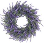 CHEAWRTZ 22'' Spring Wreaths for Front Door Non Fading，Not Withering Lavender Spring Wreath, All Seasons Front Door Wreaths for Outdoor Window Wall Porch Office Farmhouse Wedding Home Decor（Purple）