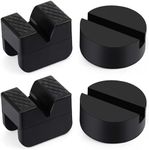 Amylove 4 Pcs 2 Types Jack Stand Pads Adapter Universal Slotted Frame Rail Pinch Welds Protector Rubber Jack Pad for Jack Stand Accessories