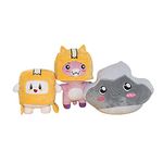 3 Pcs Boxy and Foxy and Rocky Plush Toy, Removable Figure Toys Anime Soft Stuffed Doll for Kids and Fans (Boxy+Foxy+Rocky)