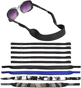 SENHAI 4 Pcs Waterproof Sunglass Strap with Swimming Diving Floating Neoprene Materials and 4 Pcs Safety Sunglass Straps, Soft Eyewear Retainers for Sport, Reading, Multicolor