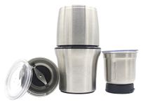 Revel CCM103 Stainless Steel Wet and Dry Coffee/Spice/Chutney Grinder with Two Bowls, Silver