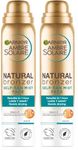 Garnier Ambre Solaire Natural Bronzer Quick Drying Dark Self Tan Face Mist 75ml (Pack of 2)
