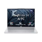 acer Swift Lite 14, Intel Core Ultra 5 115U/16 GB/512 GB/14.1" OLED/Win 11 Home + MSO, Light Silver, 1.1 kg, SFL14-54M, Backlit Keyboard, Premium Thin and Light Laptop