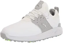 PUMA Men's Ignite Articulate Golf Shoe, White Silver/High-Rise, 10